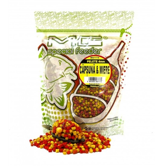 MG Pelete 4mm Capsuna&Miere (ягода мед) / 500gr MG Pelete 4mm Capsuna&Miere (ягода мед) / 500gr