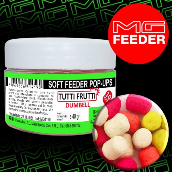 Soft feeder pop-ups Dumbell Tutti Frutti 10mm
